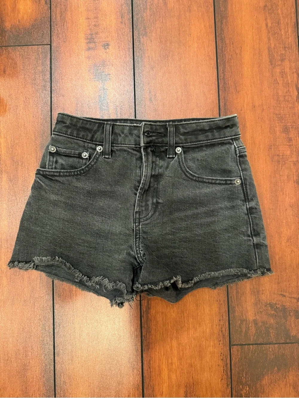 Gap High-Rise Black Denim Cutoff Shorts Teens